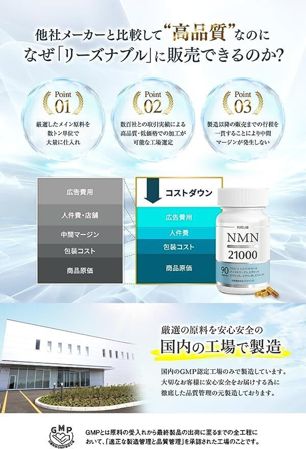 日本Purelab nmn 21000mg 補充劑 90粒 此日期前最佳: 2028年3月27日 平行進口