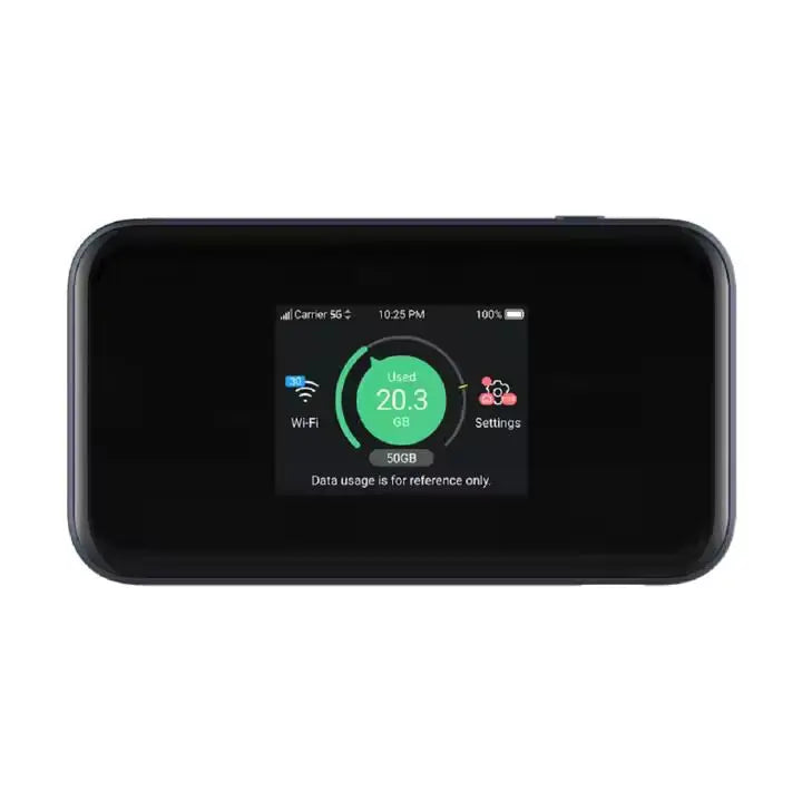 中興 ZTE MU5001 5G 迷你便攜 WiFi 蛋 WIFI6 AX1800 黑色 平行進口