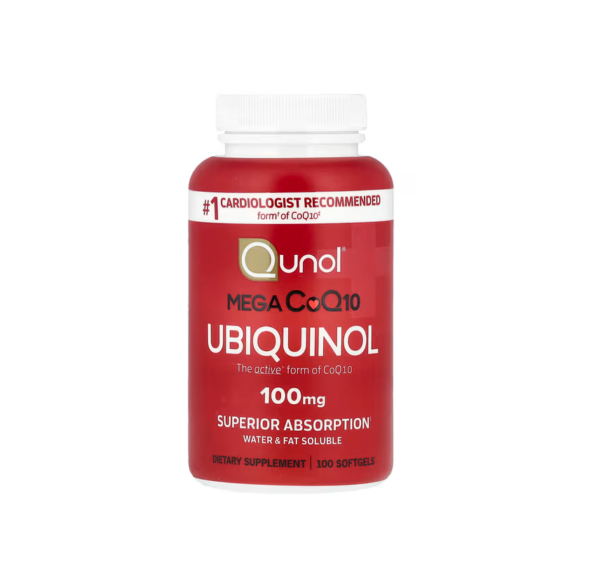 美國 Qunol Mega Ubiquinol Coq10還原形式泛醇輔酶 100毫克 100粒膠囊 2029年4月30日到期 平行進口