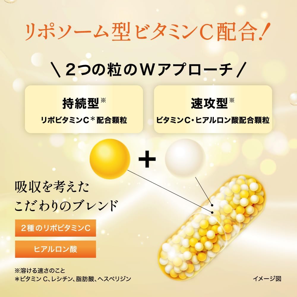 日本版 Rohto 樂敦 The Lipo 脂質體維生素C深層膠囊 一包60粒（含脂質體維生素C與透明質酸，30日份）兩包 8月尾到貨 平行進口