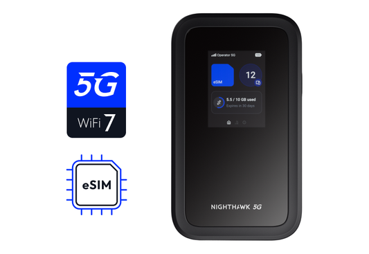 NETGEAR Nighthawk MH7150 M7 5G BE3600 WiFi 7 流動熱點路由器 支援NETGEAR eSIM 香港行貨 一年本地保養