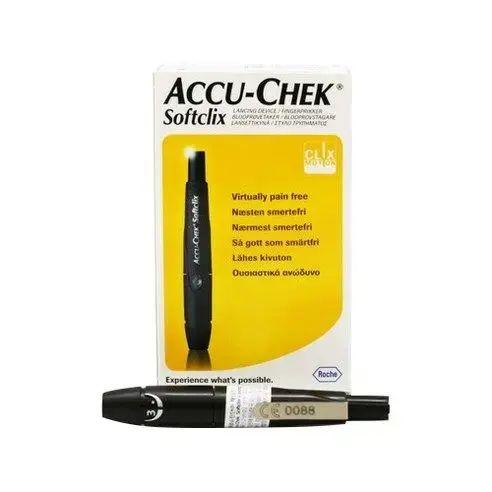 韓國零售版 羅氏Accu-chek Softclix Lancing Device 採血筆 1支(跟25支Accu-chek Softclix採血針 不帶試紙) 2028年10月1日到期 平行進口