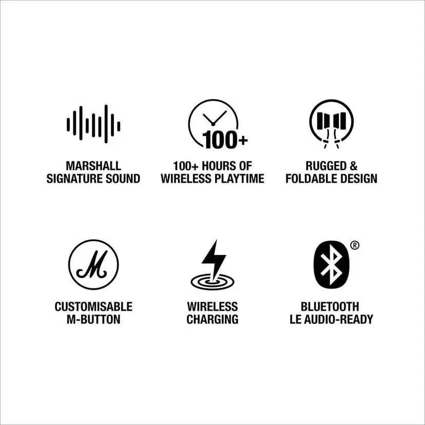 平行進口 MARSHALL MAJOR V MAJOR 5 頭戴式藍牙耳機 約100小時藍牙播放 平行進口 Parallel Import
