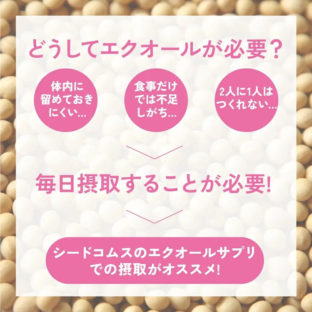 日本 Seedcoms 大豆異黃酮精華 雌馬酚 Soy isoflavones Equol 在此日期前最佳：2028年10月31日 10mg 30 粒 30日份 平行進口